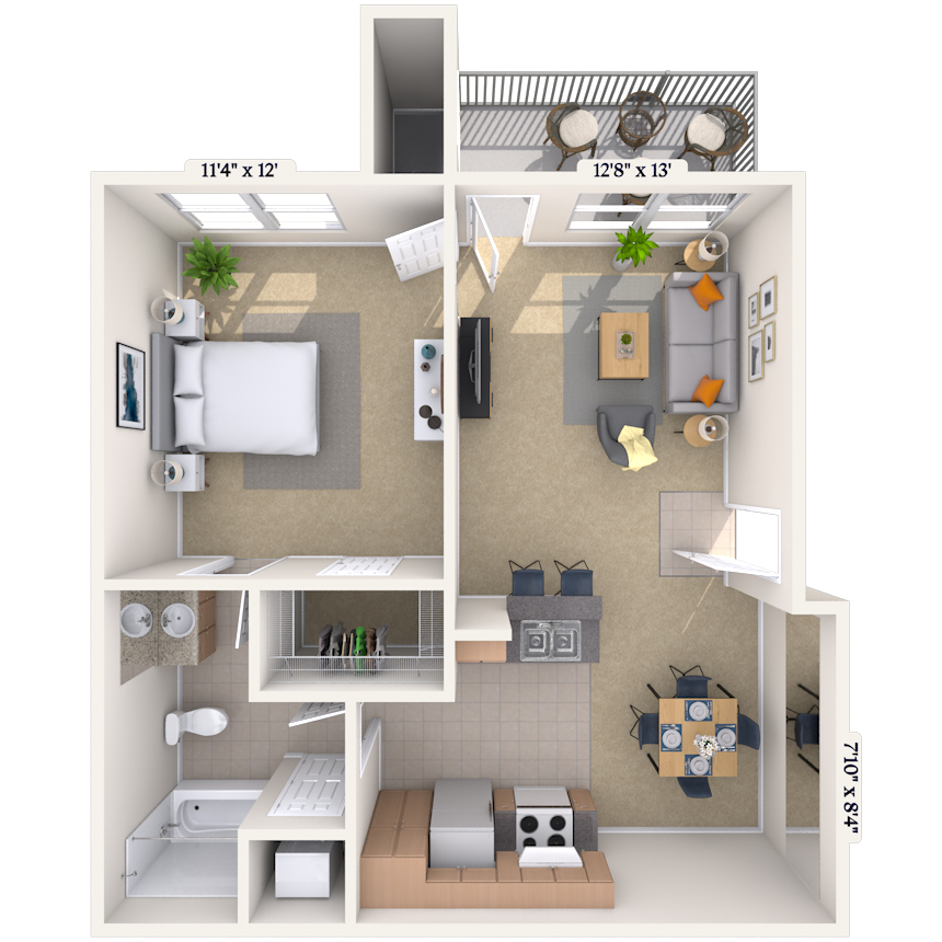 Floorplan image of unit 03336