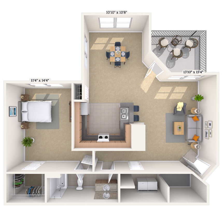 Floorplan image of unit 111134