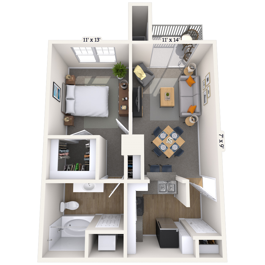 Floorplan image of unit 009912