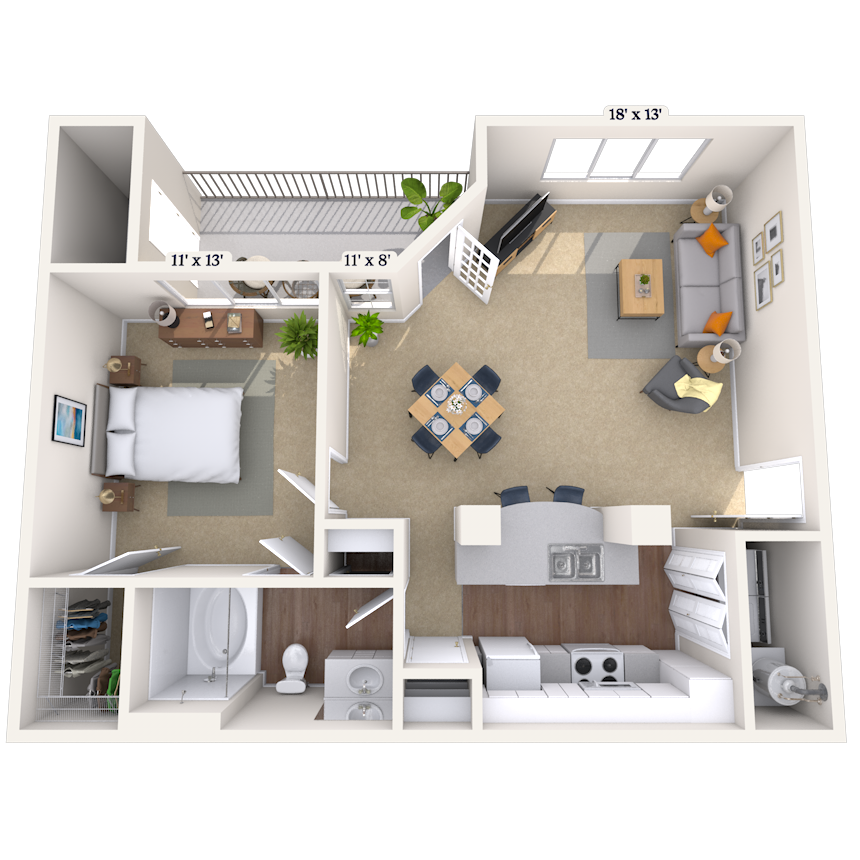 Floorplan image of unit 001111