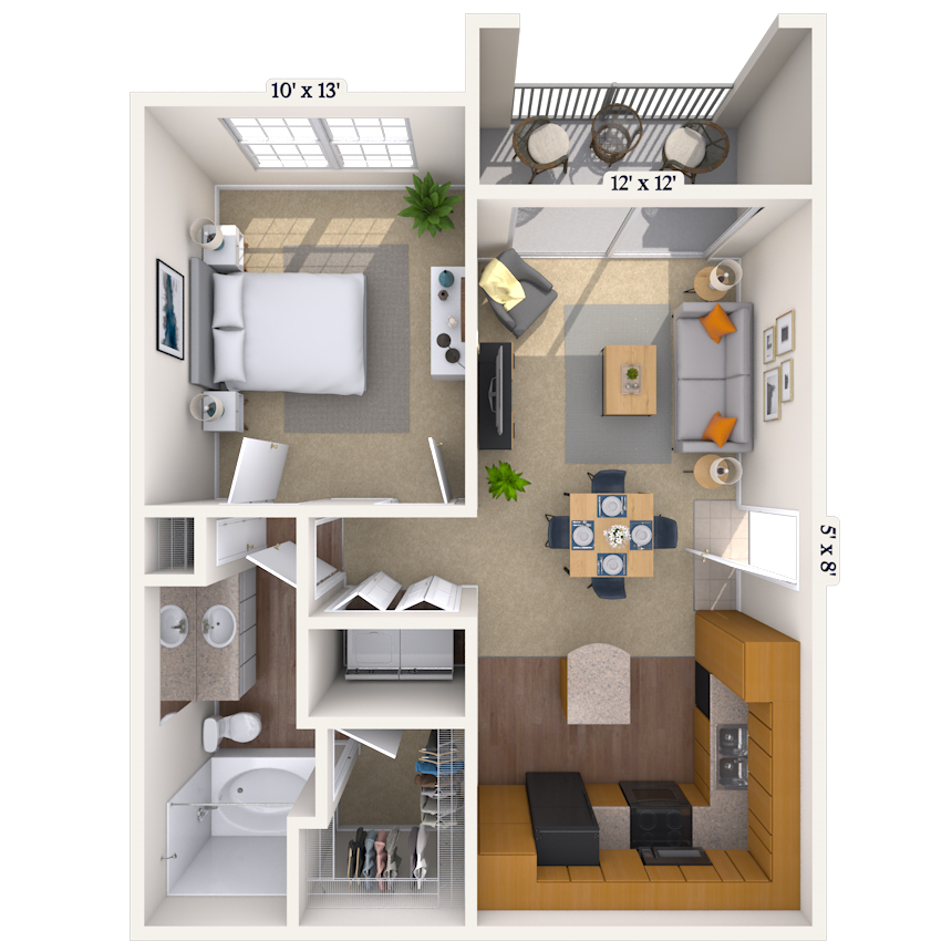 Floorplan image of unit 06624