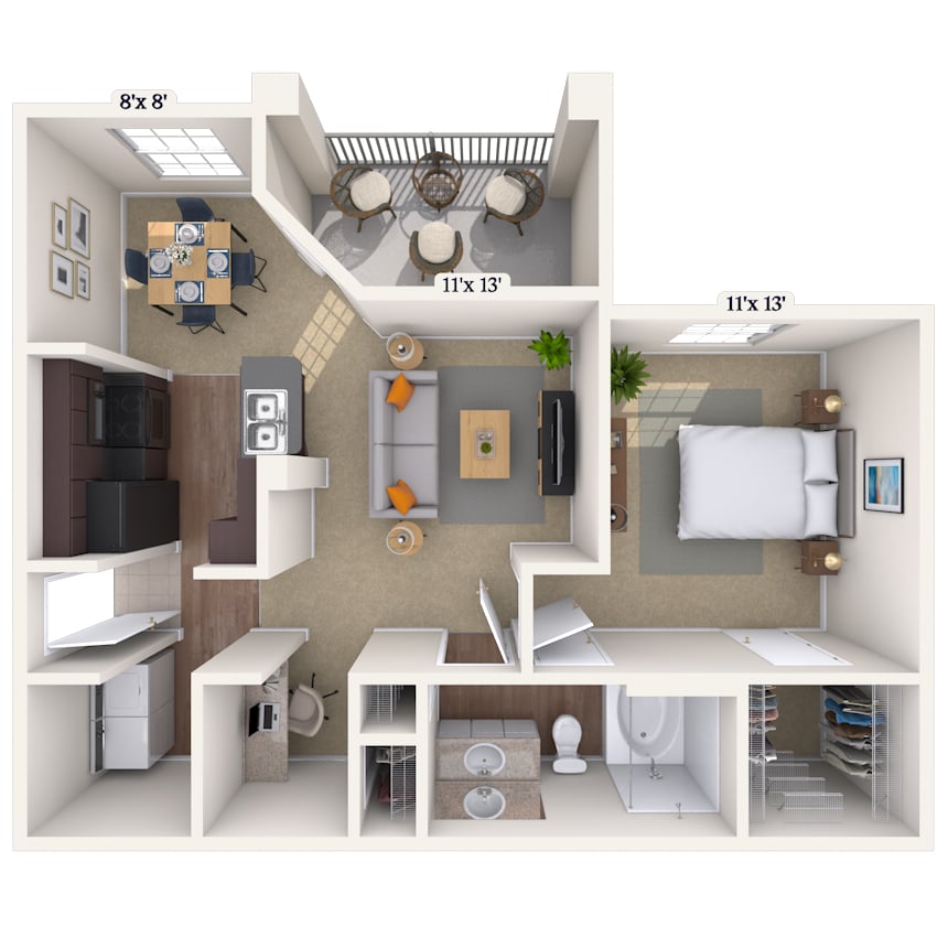 Floorplan image of unit 11106