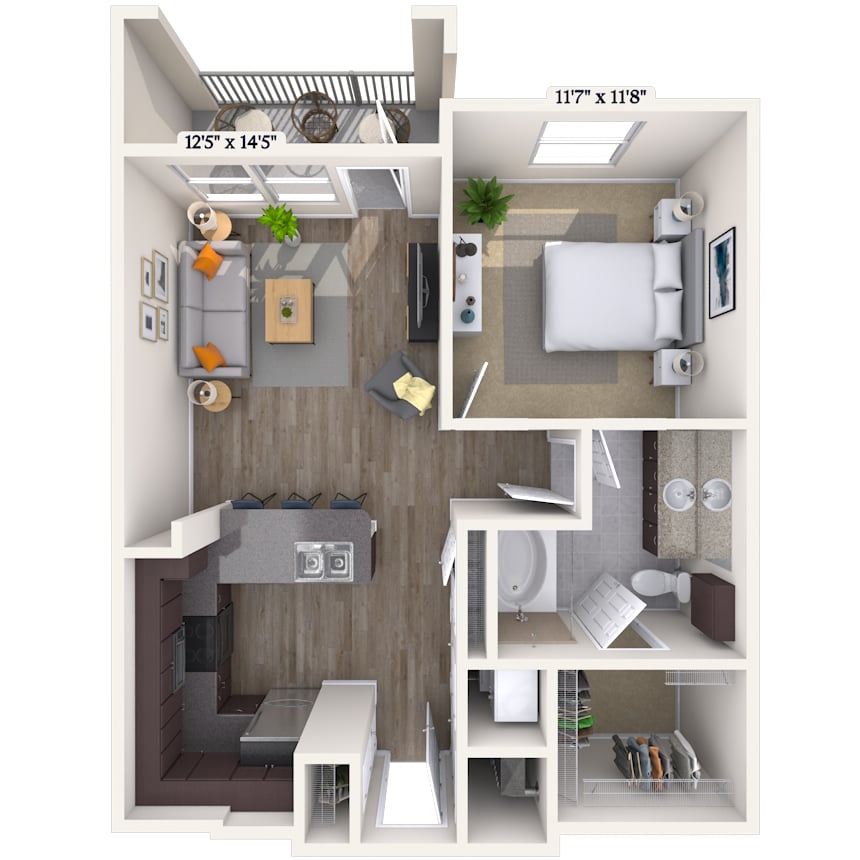 Floorplan image of unit 1302