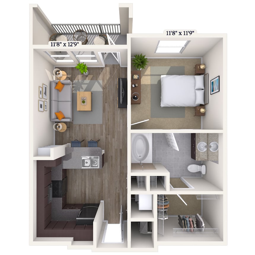 Floorplan image of unit 3309