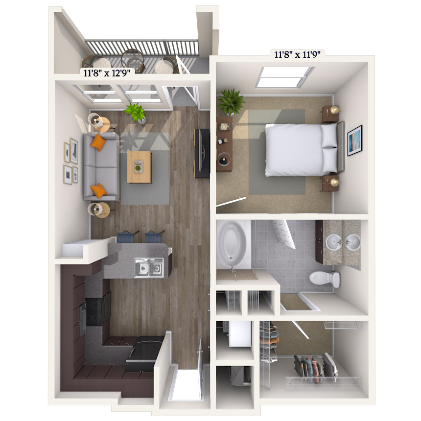 Floorplan image of unit 3311