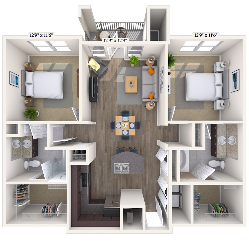 Floorplan image of unit 7211