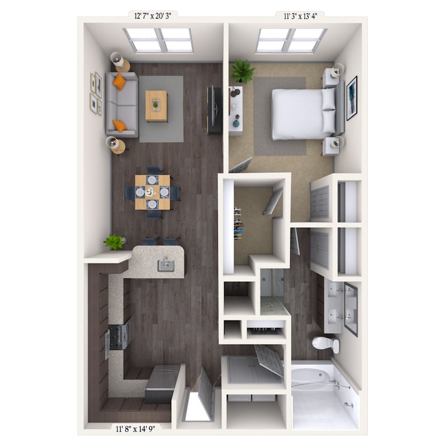 Floorplan image of unit 282