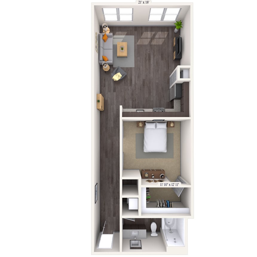 Floorplan image of unit 355