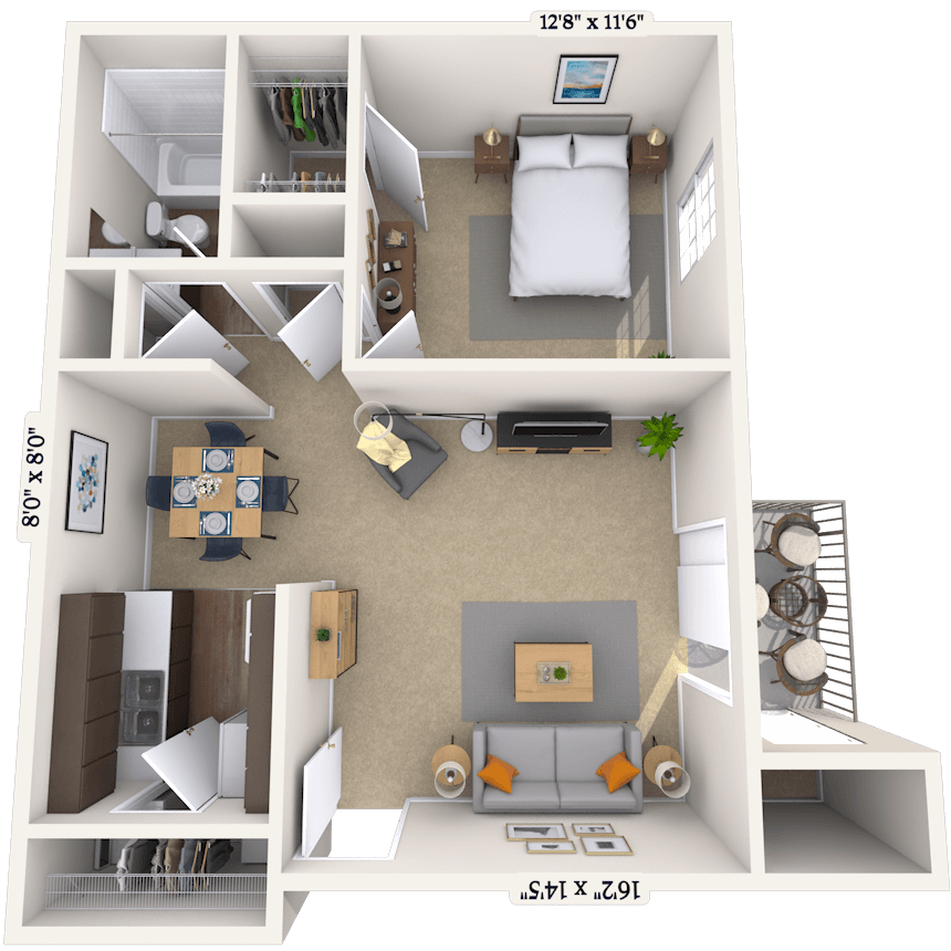 Floorplan image of unit 02156