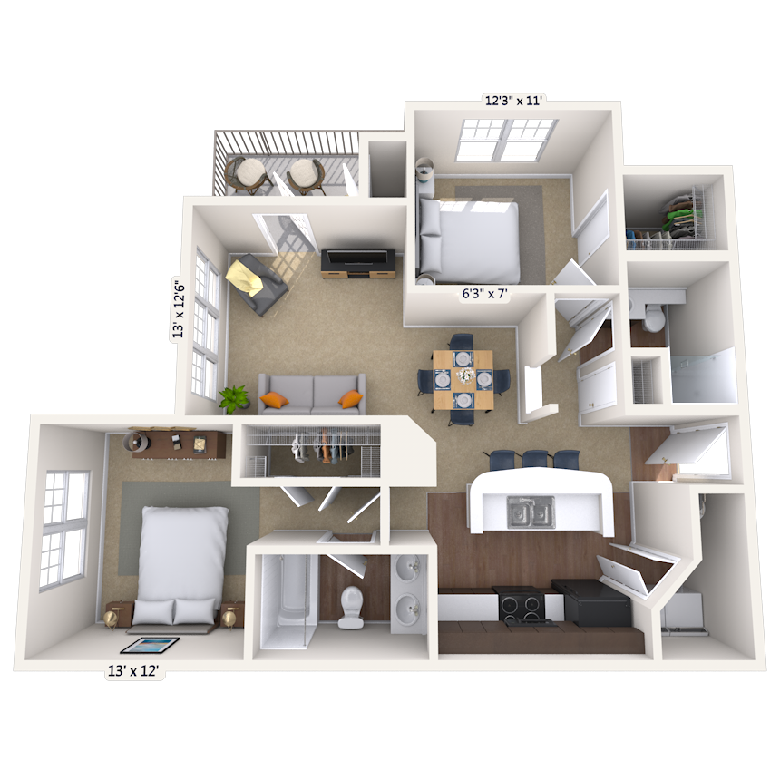 Floorplan image of unit 010137