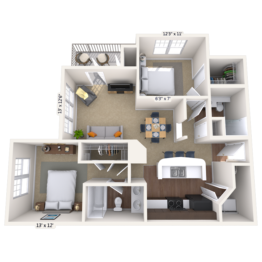 Floorplan image of unit 040421