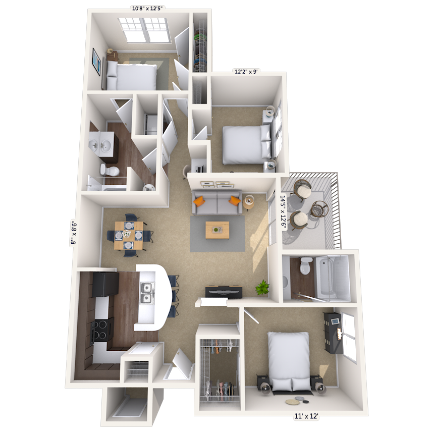 Floorplan image of unit 070723