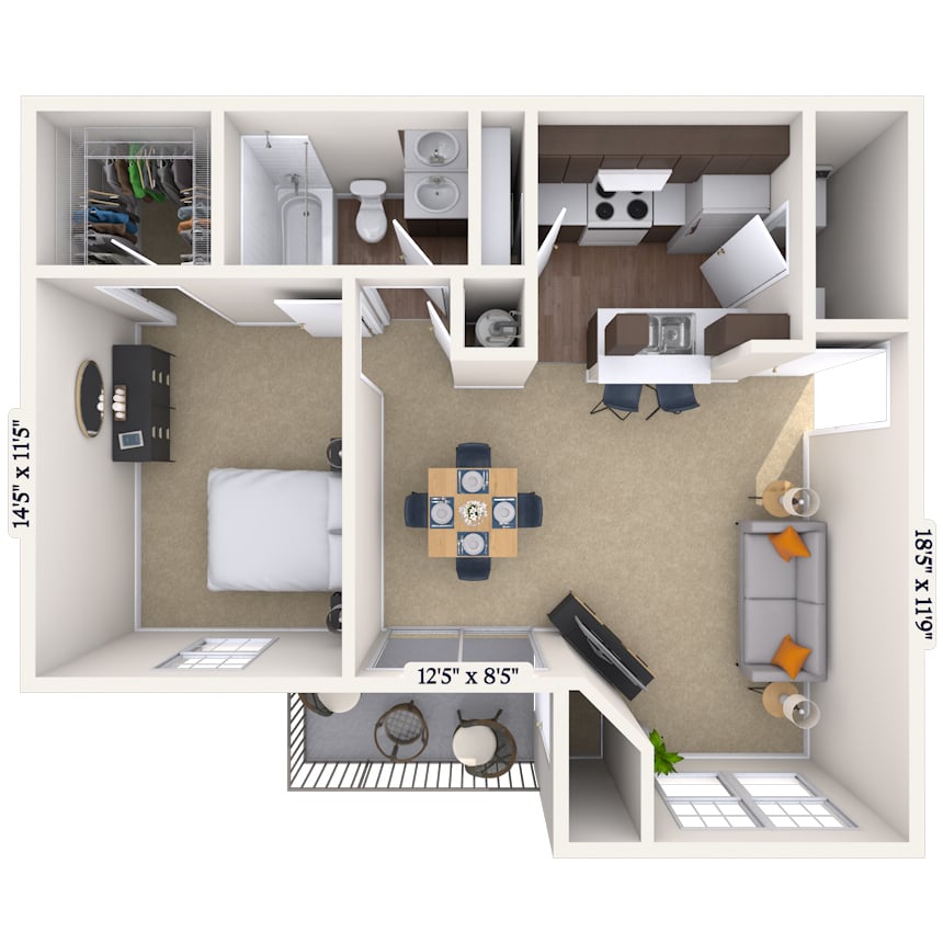 Floorplan image of unit 01178