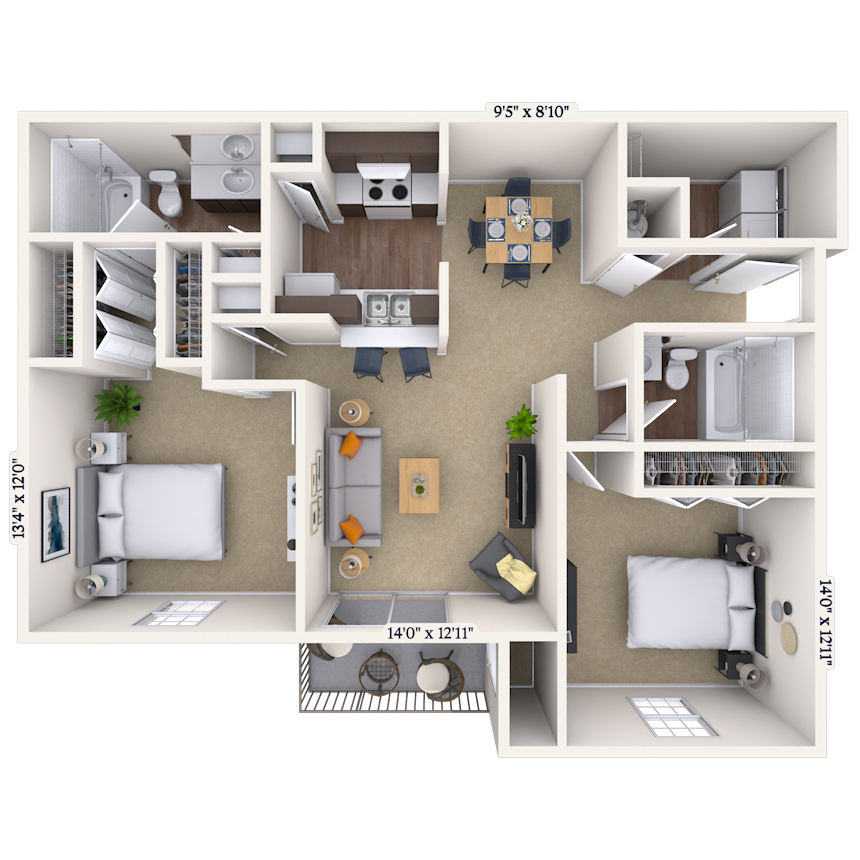 Floorplan image of unit 01204