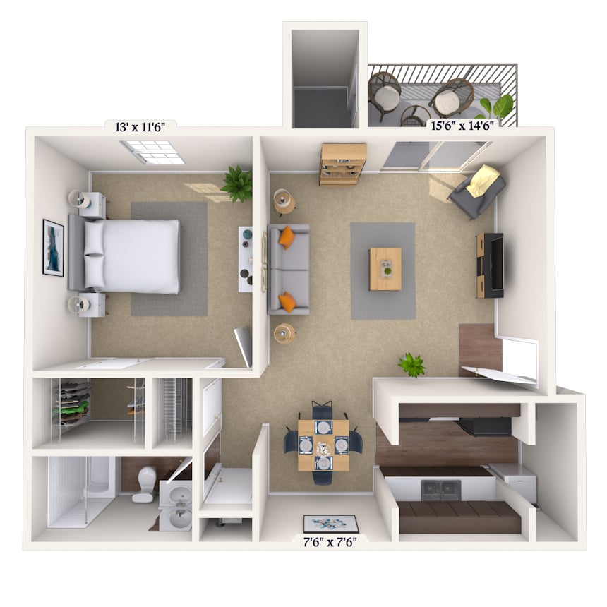 Floorplan image of unit 01167