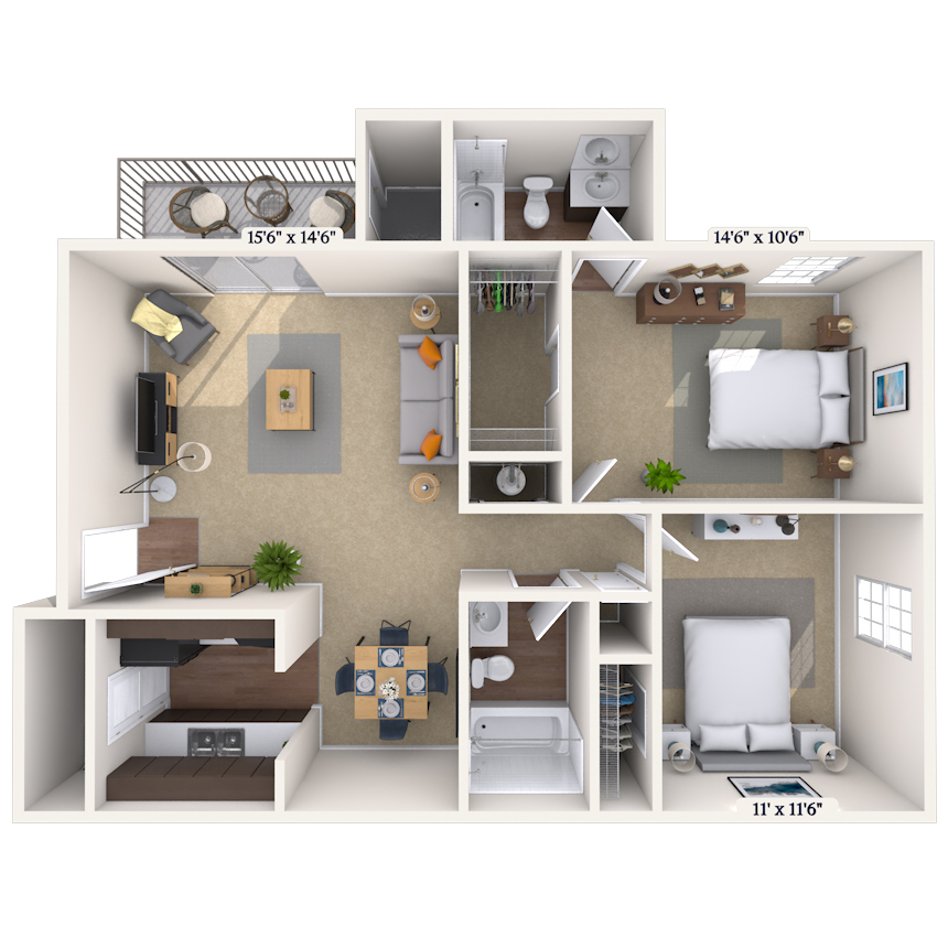 Floorplan image of unit 03333