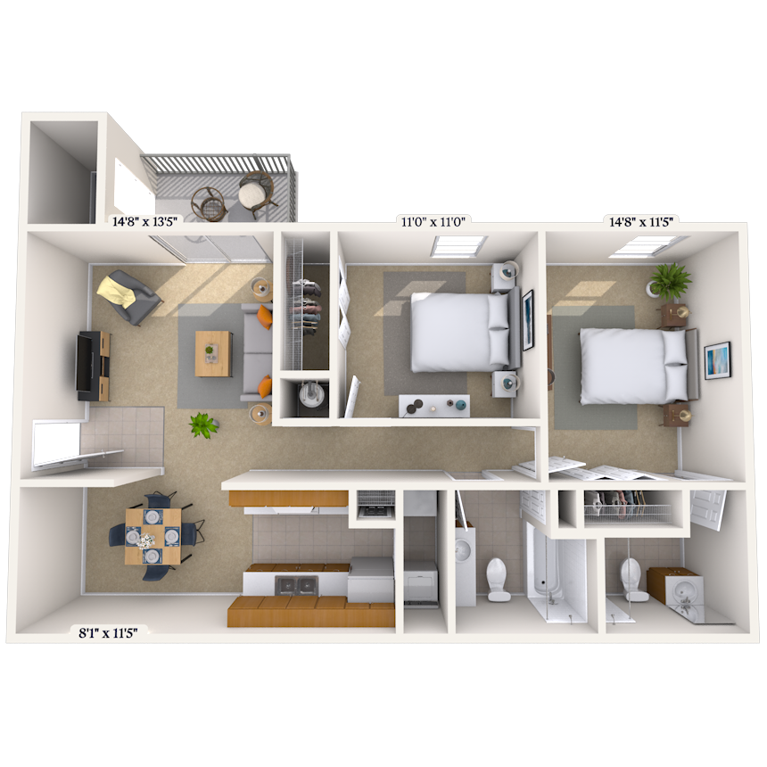 Floorplan image of unit 01006