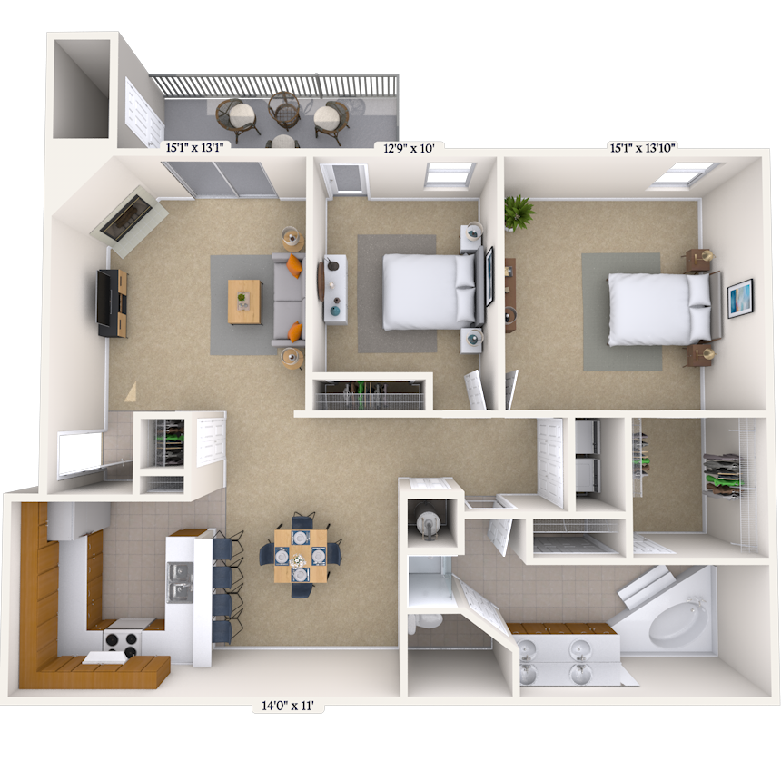 Floorplan image of unit 01100