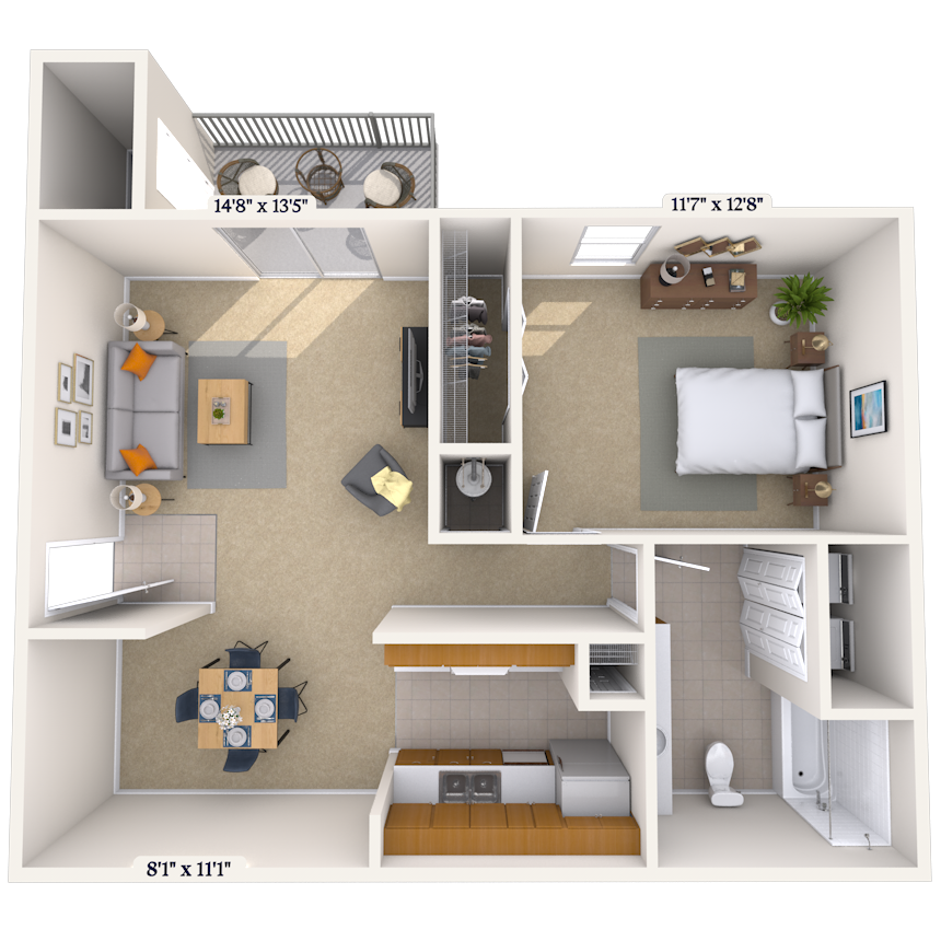 Floorplan image of unit 01146