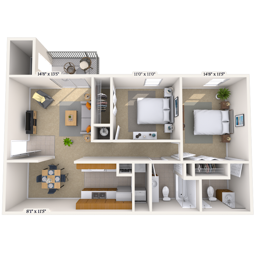 Floorplan image of unit 01161