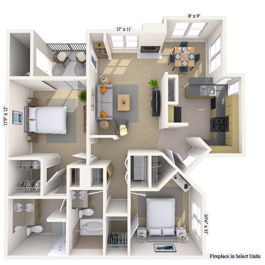 Floorplan image of unit 012008