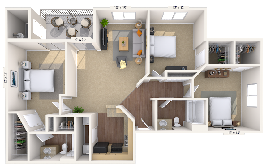 Floorplan image of unit 031012