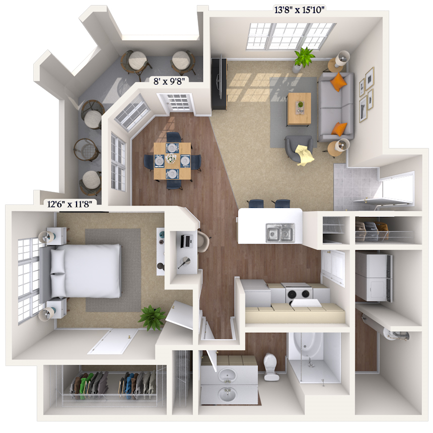 Floorplan image of unit 011004