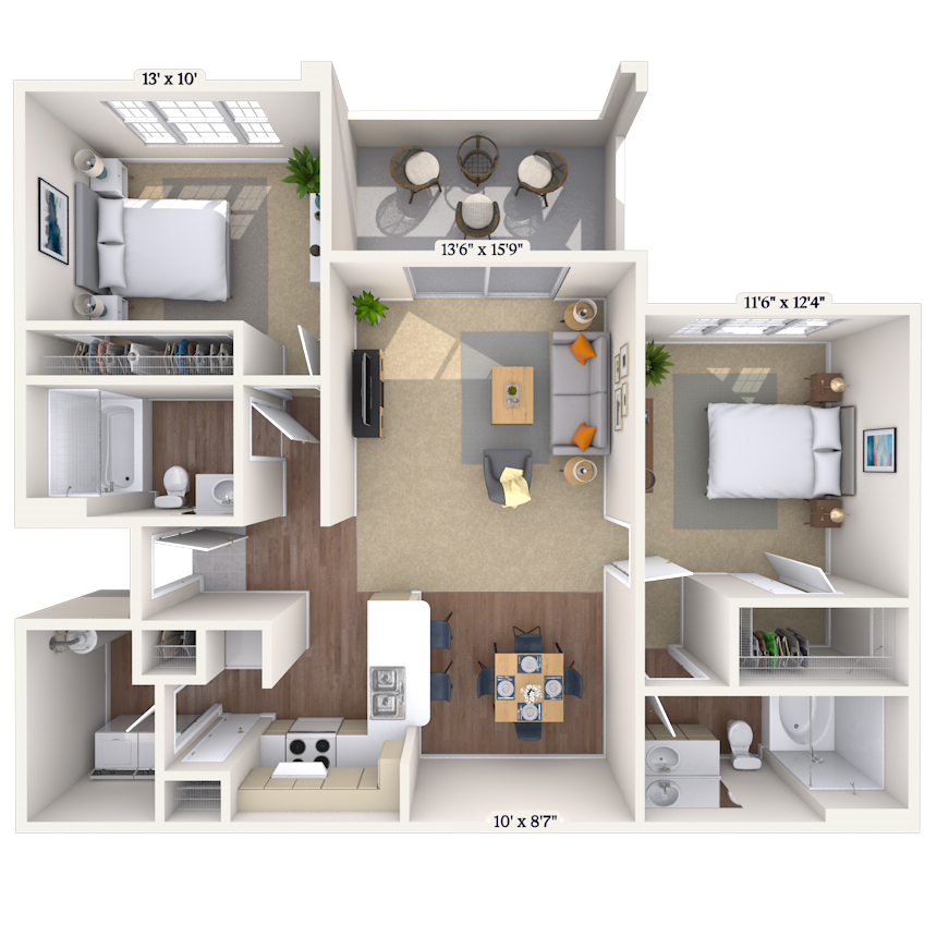 Floorplan image of unit 011054