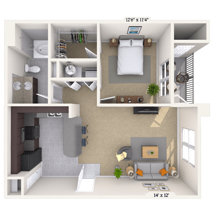 Floorplan image of unit 062039
