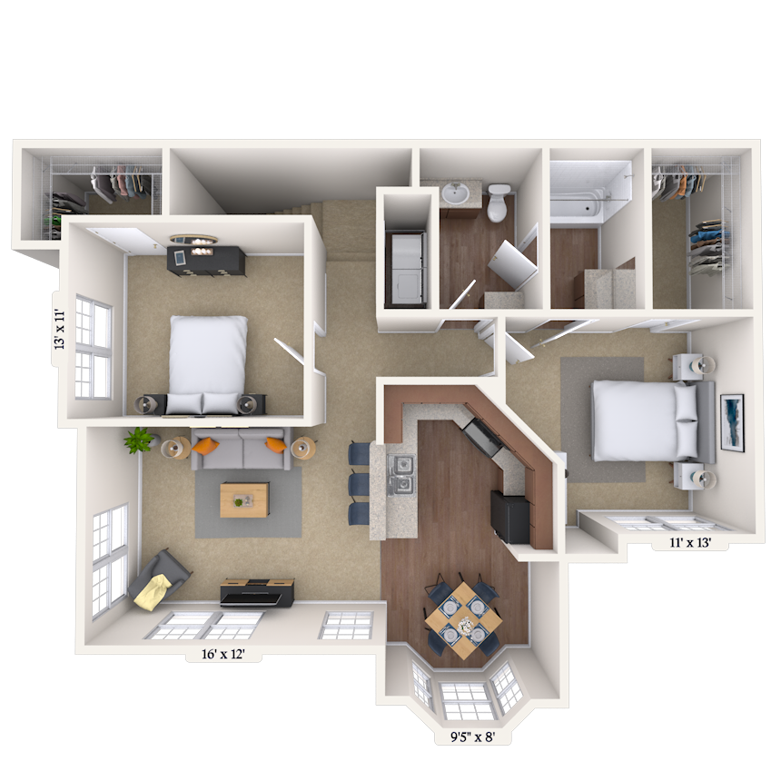 Floorplan image of unit 001127