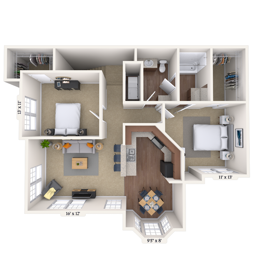 Floorplan image of unit 001150