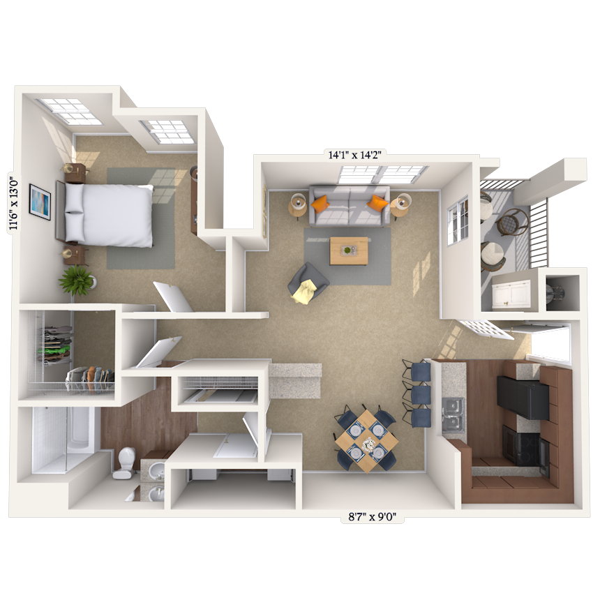 Floorplan image of unit 002065