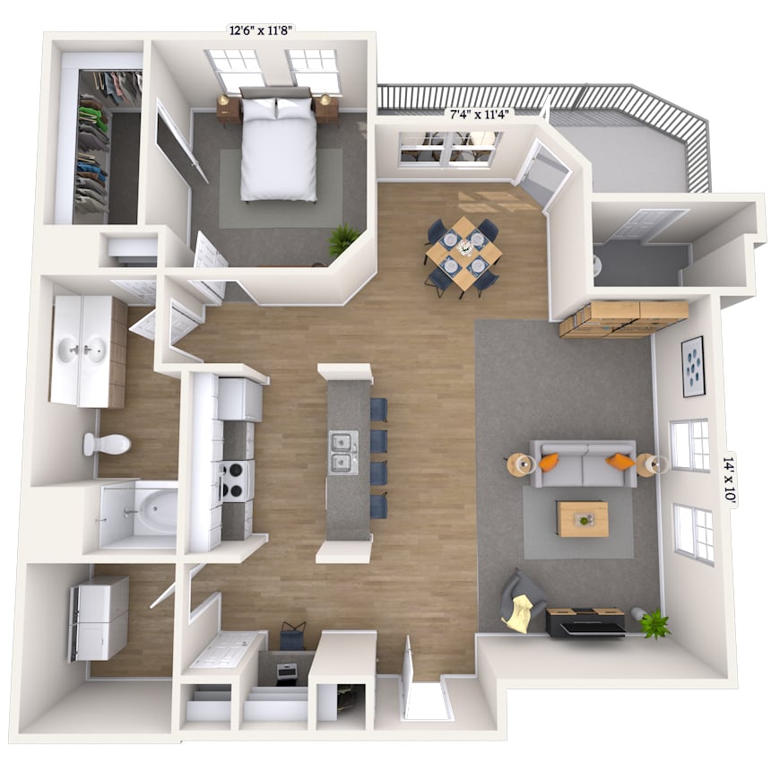 Floorplan image of unit 1209
