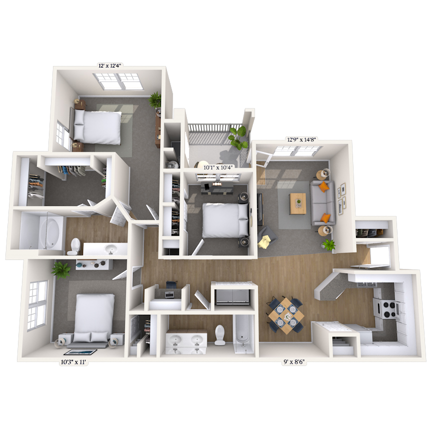 Floorplan image of unit 2350
