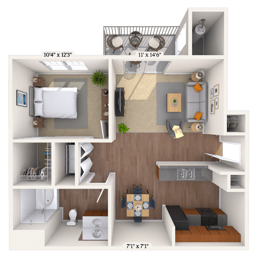 Floorplan image of unit 202083