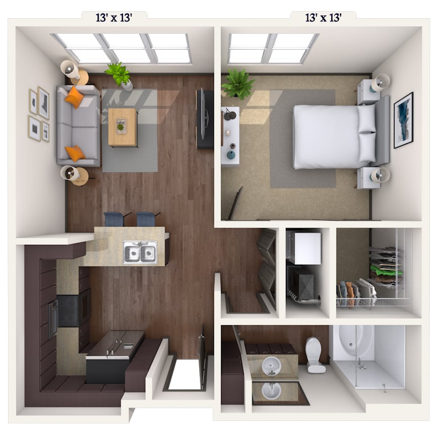 Floorplan image of unit 4041