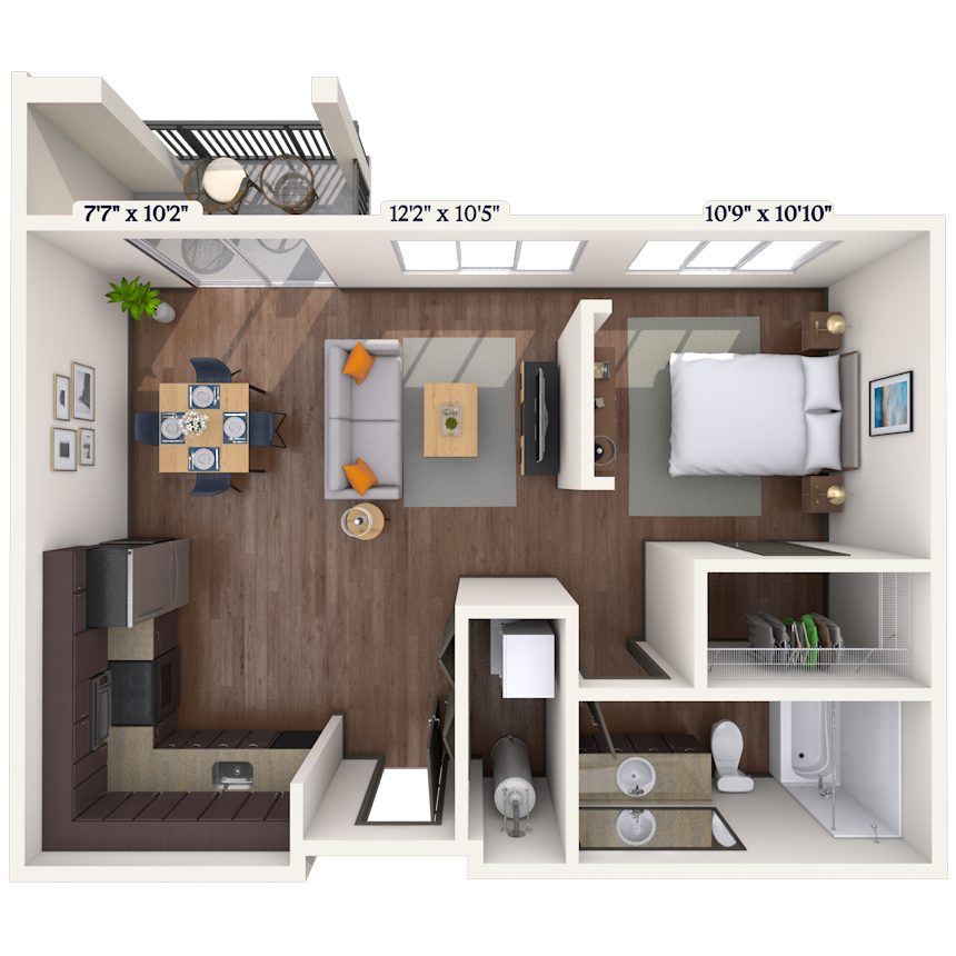 Floorplan image of unit 1006