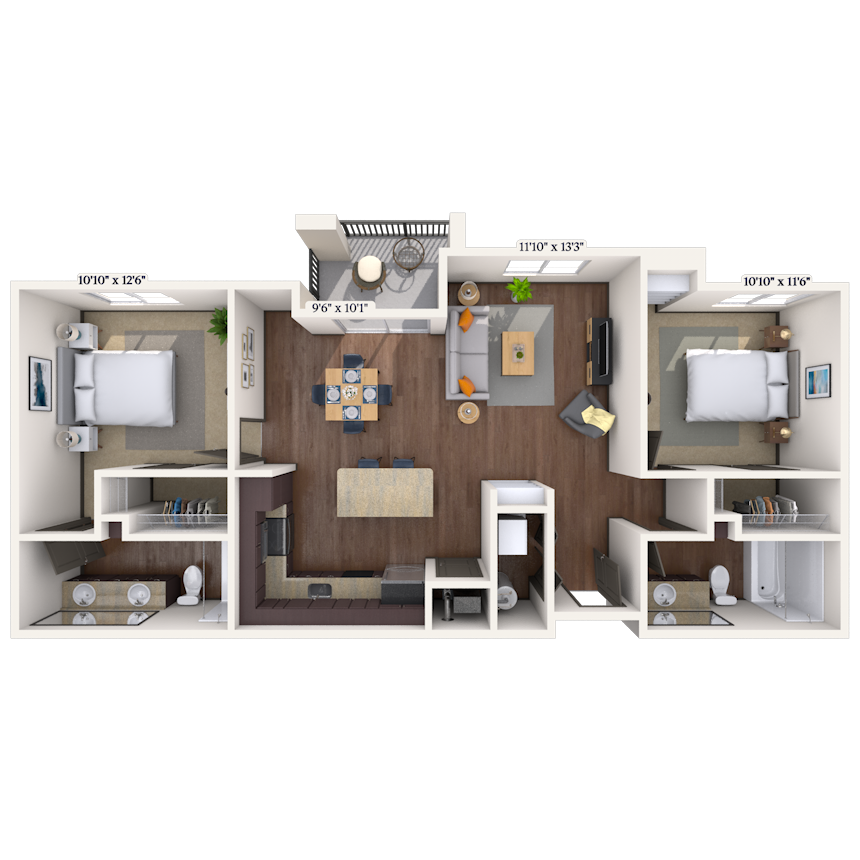 Floorplan image of unit 1070