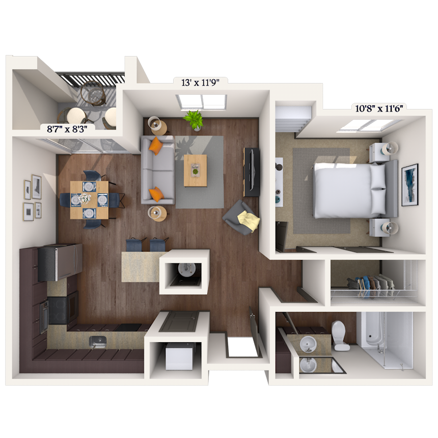 Floorplan image of unit 2071