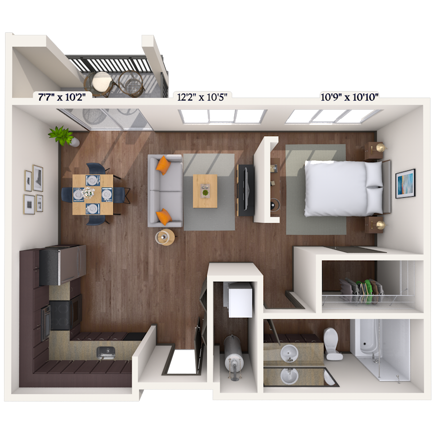 Floorplan image of unit 3005
