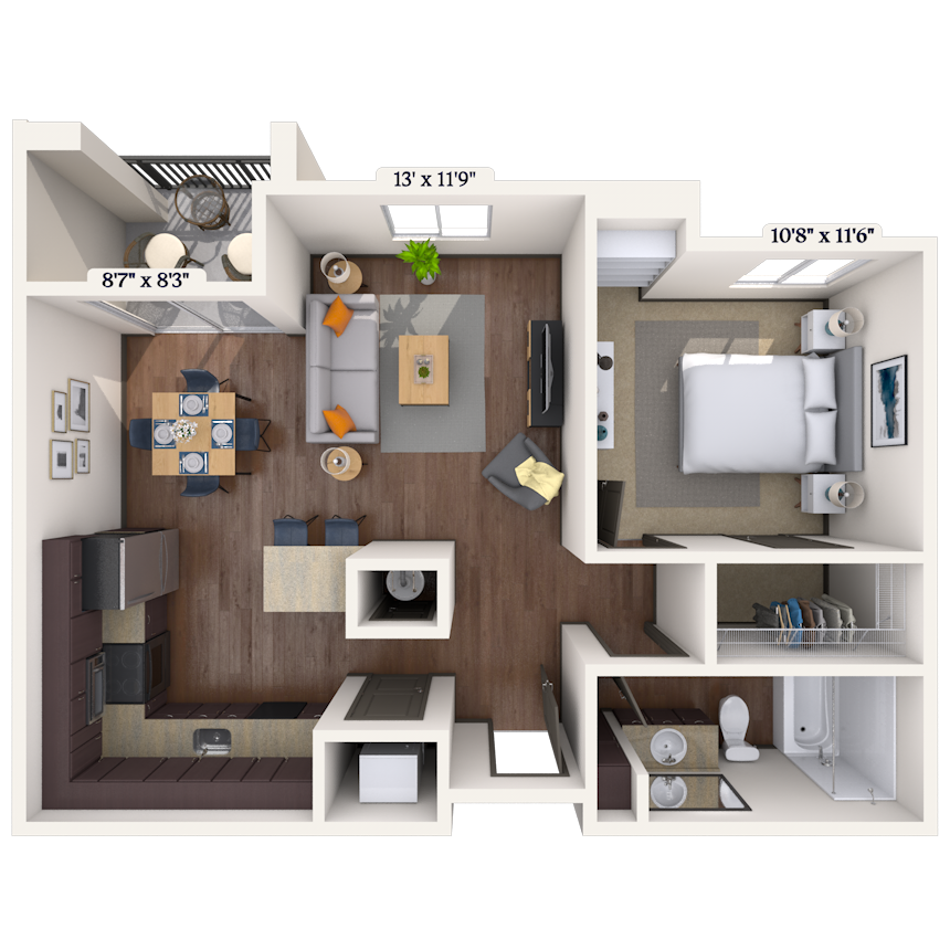 Floorplan image of unit 3037
