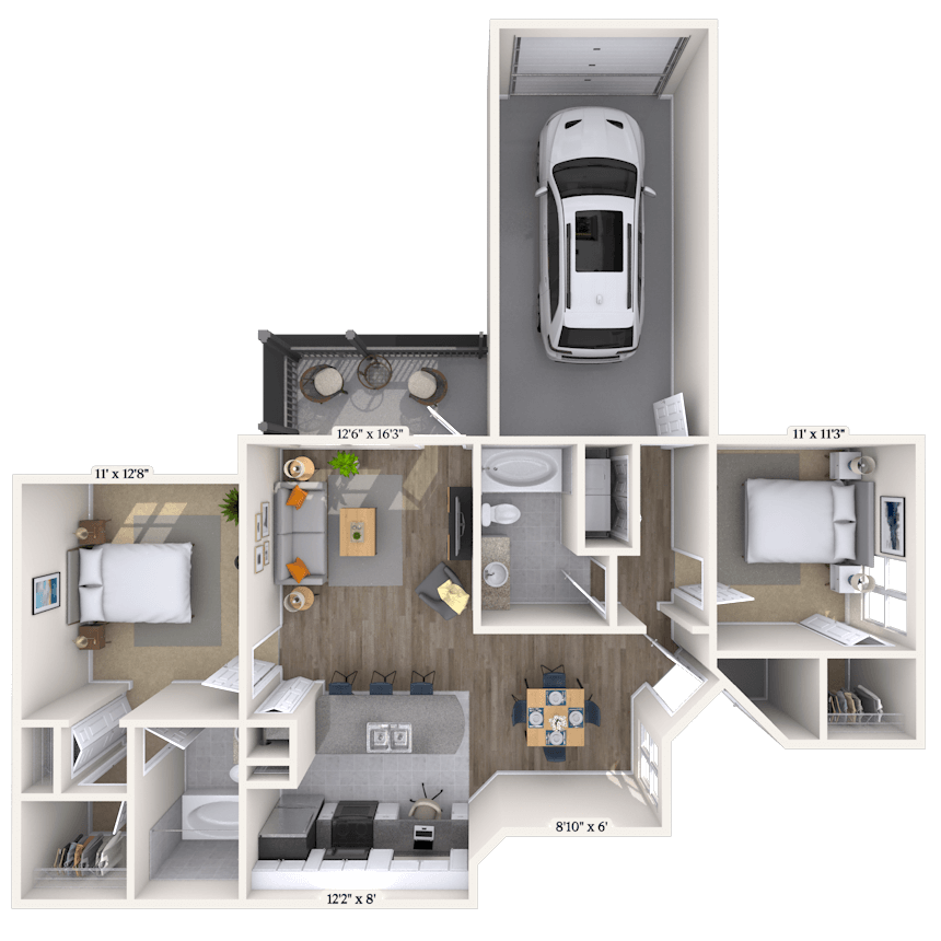 Floorplan image of unit 0118-103