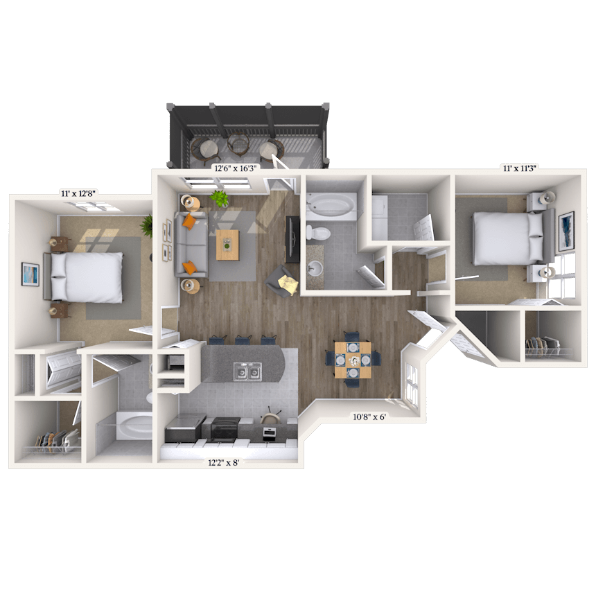 Floorplan image of unit 013-205