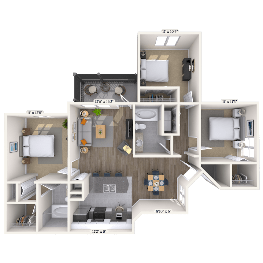 Floorplan image of unit 014-108