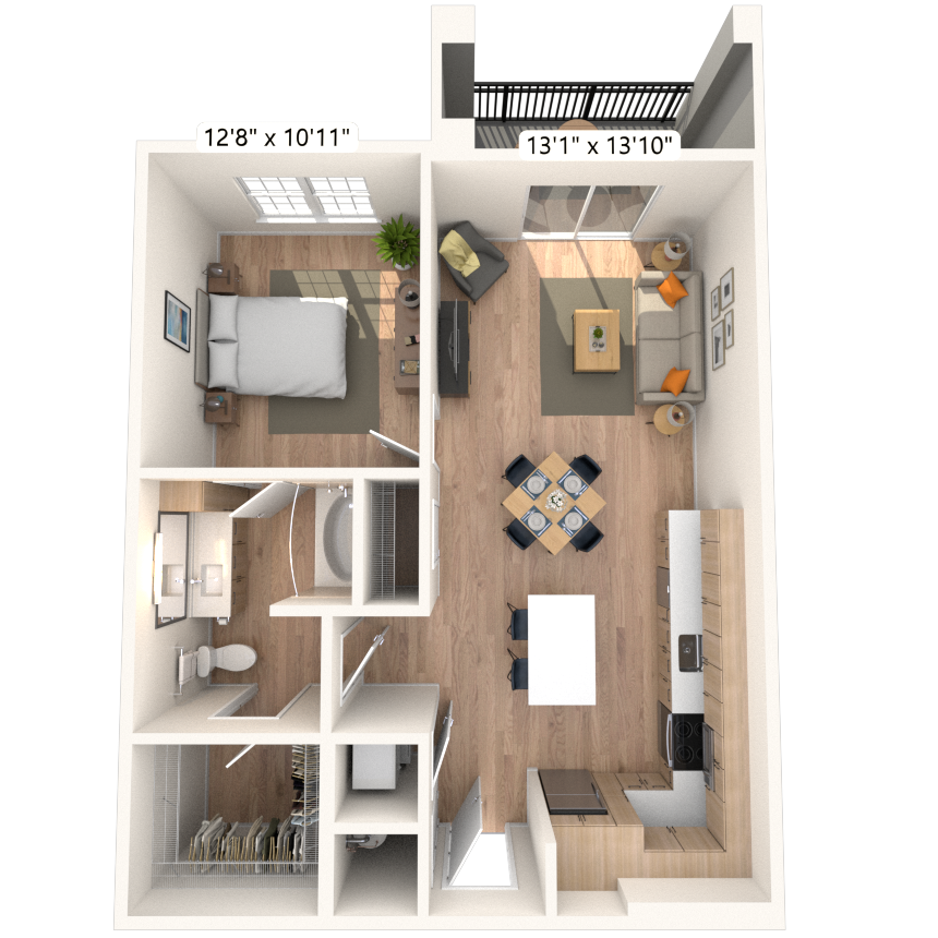 Floorplan image of unit 34207