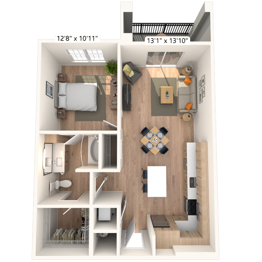 Floorplan image of unit 33308