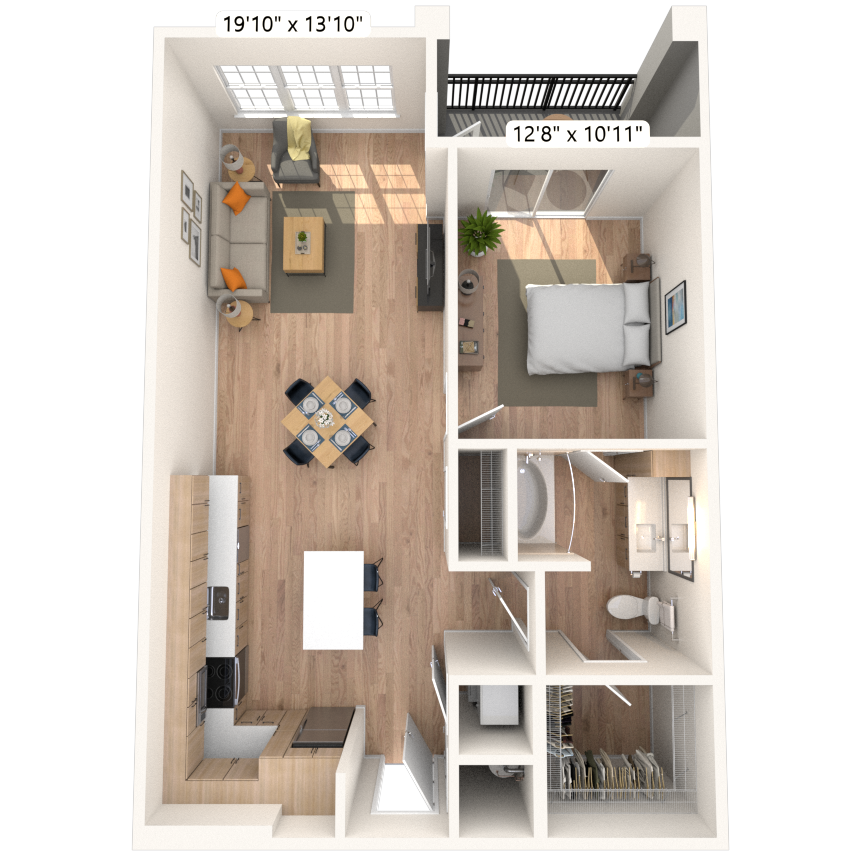 Floorplan image of unit 32304