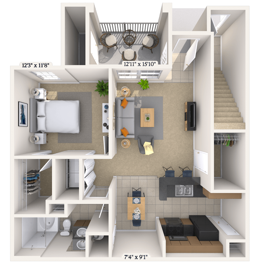 Floorplan image of unit 16106