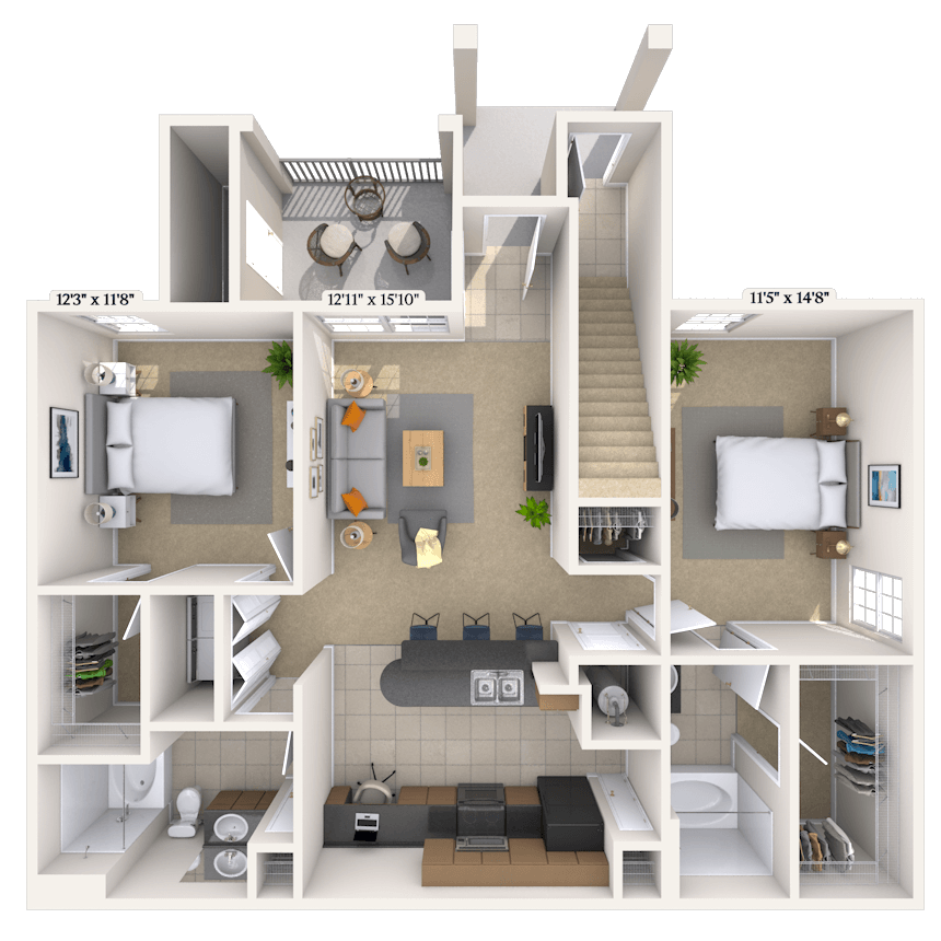 Floorplan image of unit 25102