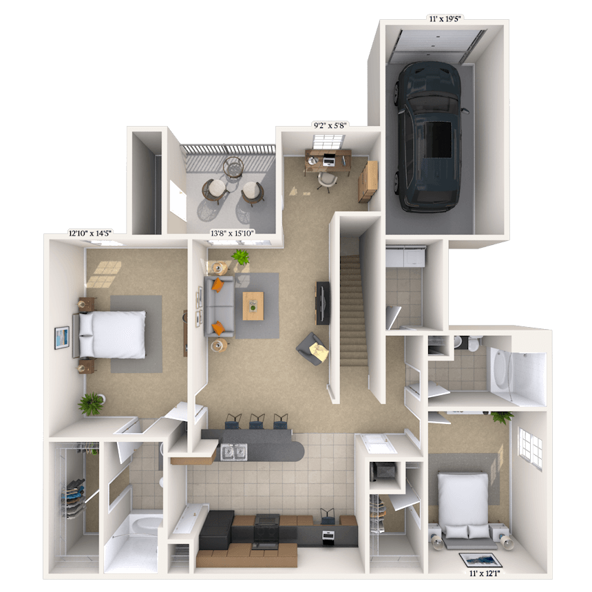 Floorplan image of unit 03203